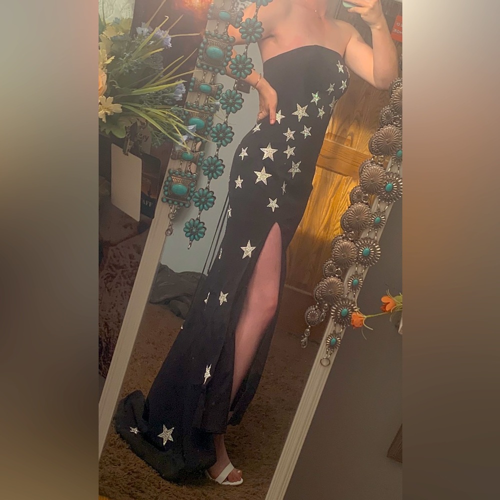 Strapless Star Prom Dress
